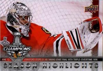 2013 Upper Deck Stanley Cup Champions Box Set #30 Corey Crawford Front