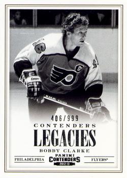 2012-13 Panini Rookie Anthology - Contenders Legacies #L3 Bobby Clarke Front