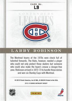 2012-13 Panini Rookie Anthology - Contenders Legacies #L9 Larry Robinson Back