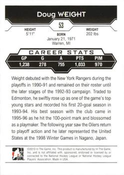 2013-14 In The Game Decades 1990s #53 Doug Weight Back