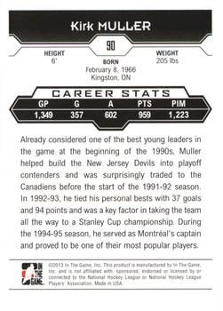 2013-14 In The Game Decades 1990s #90 Kirk Muller Back