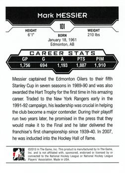 2013-14 In The Game Decades 1990s #101 Mark Messier Back