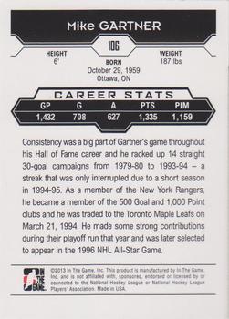 2013-14 In The Game Decades 1990s #106 Mike Gartner Back