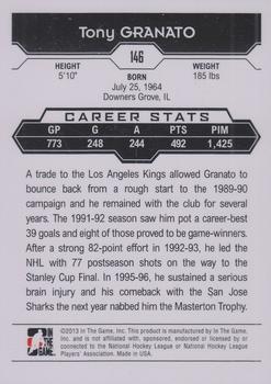 2013-14 In The Game Decades 1990s #146 Tony Granato Back