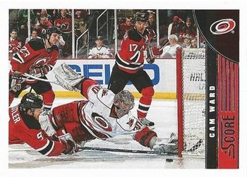 2013-14 Score - Red Back #75 Cam Ward Front