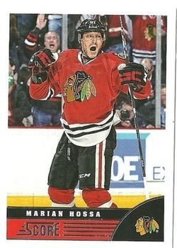 2013-14 Score - Red Back #95 Marian Hossa Front