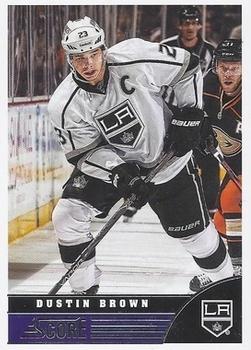 2013-14 Score - Red Back #218 Dustin Brown Front