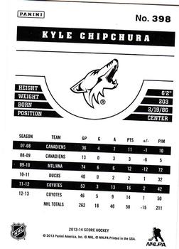 2013-14 Score - Gold #398 Kyle Chipchura Back