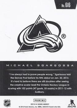2013-14 Score - Gold #616 Michael Sgarbossa Back