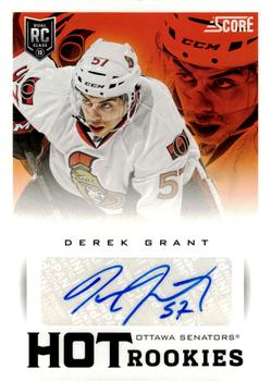 2013-14 Score - Hot Rookies Signatures #594 Derek Grant Front