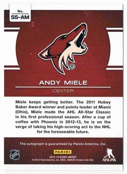 2013-14 Score - Score Signatures #SS-AM Andy Miele Back