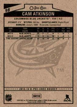 2013-14 O-Pee-Chee - Red #98 Cam Atkinson Back