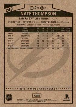 2013-14 O-Pee-Chee - Red #249 Nate Thompson Back