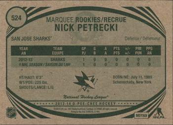 2013-14 O-Pee-Chee - Retro #524 Nick Petrecki Back