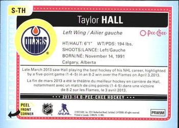 2013-14 O-Pee-Chee - Stickers #S-TH Taylor Hall Back