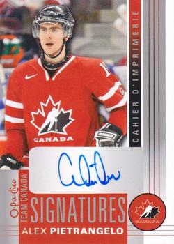 2013-14 O-Pee-Chee - Team Canada Signatures #TC-AP Alex Pietrangelo Front