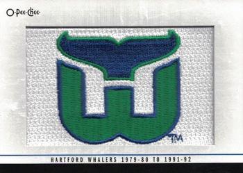 2013-14 O-Pee-Chee - Team Logo Patches #118 Hartford Whalers 1979-80 to 1991-92 (Primary) Front
