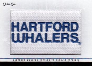 2013-14 O-Pee-Chee - Team Logo Patches #119 Hartford Whalers 1979-80 to 1996-97 (Script) Front