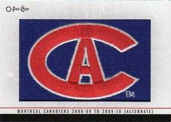 2013-14 O-Pee-Chee - Team Logo Patches #123 Montreal Canadiens 2008-09 to 2009-10 (Alternate) Front