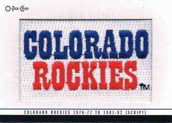 2013-14 O-Pee-Chee - Team Logo Patches #167 Colorado Rockies 1976-77 to 1981-82 (Script) Front