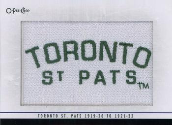 2013-14 O-Pee-Chee - Team Logo Patches #196 Toronto St. Pats 1919-20 to 1921-22 (Primary) Front