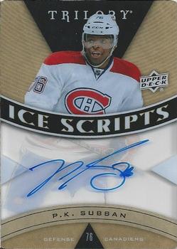 2013-14 Upper Deck Trilogy - Ice Scripts #IS-PS P.K. Subban  Front