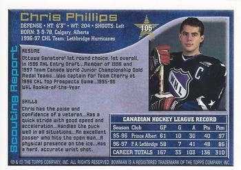 1997 Bowman CHL #105 Chris Phillips Back
