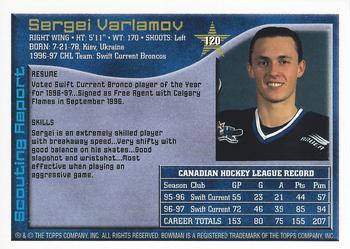 1997 Bowman CHL #120 Sergei Varlamov Back