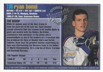 1997 Bowman CHL #135 Ryan Bonni Back