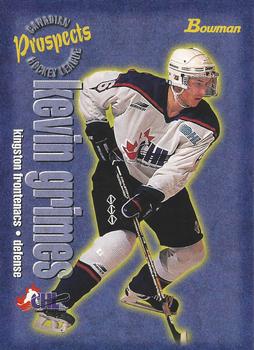 1997 Bowman CHL #136 Kevin Grimes Front