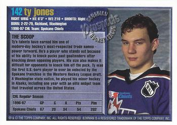 1997 Bowman CHL #142 Ty Jones Back