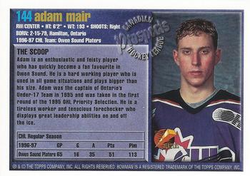 1997 Bowman CHL #144 Adam Mair Back