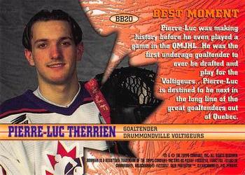 1997 Bowman CHL - Bowman's Best #BB20 Pierre-Luc Therrien Back