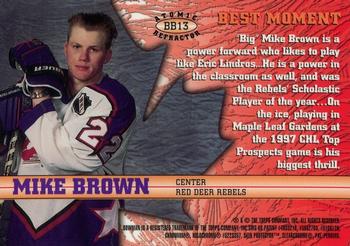 1997 Bowman CHL - Bowman's Best Atomic Refractors #BB13 Mike Brown Back
