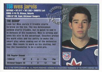 1997 Bowman CHL - O-Pee-Chee #158 Wes Jarvis Back