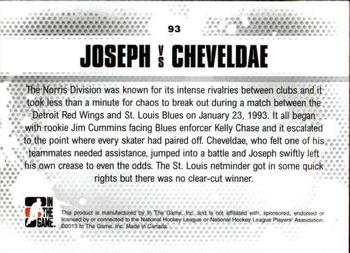 2013-14 In The Game Enforcers #93 Curtis Joseph / Tim Cheveldae Back