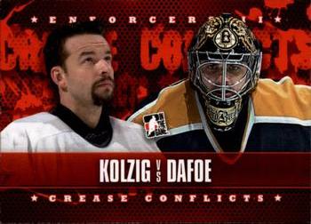 2013-14 In The Game Enforcers #94 Olaf Kolzig / Byron Dafoe Front