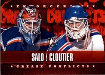 2013-14 In The Game Enforcers #95 Tommy Salo / Dan Cloutier Front