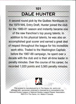 2013-14 In The Game Enforcers #101 Dale Hunter Back