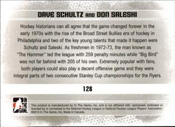 2013-14 In The Game Enforcers #128 Dave Schultz / Don Saleski Back