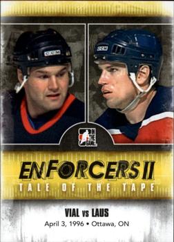 2013-14 In The Game Enforcers #133 Dennis Vial / Paul Laus Front