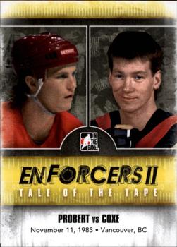 2013-14 In The Game Enforcers #136 Bob Probert / Craig Coxe Front