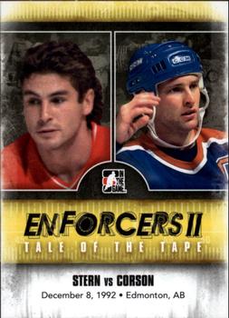2013-14 In The Game Enforcers #155 Ronnie Stern / Shayne Corson Front