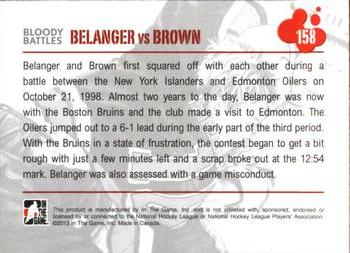 2013-14 In The Game Enforcers #158 Ken Belanger / Sean Brown Back