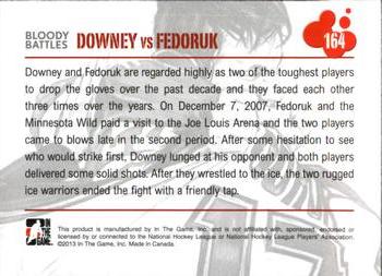 2013-14 In The Game Enforcers #164 Aaron Downey / Todd Fedoruk Back