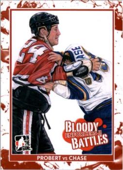2013-14 In The Game Enforcers #170 Bob Probert/Kelly Chase Front
