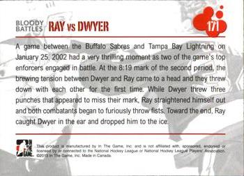 2013-14 In The Game Enforcers #171 Rob Ray/Gordie Dwyer Back
