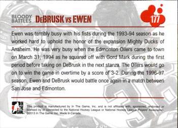 2013-14 In The Game Enforcers #177 Louie DeBrusk / Todd Ewen Back