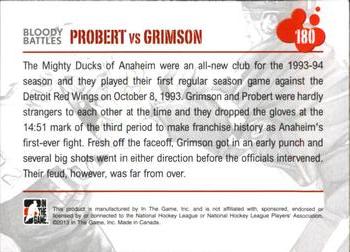 2013-14 In The Game Enforcers #180 Bob Probert / Stu Grimson Back