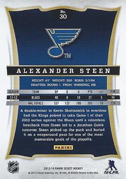 2013-14 Panini Select #30 Alexander Steen Back